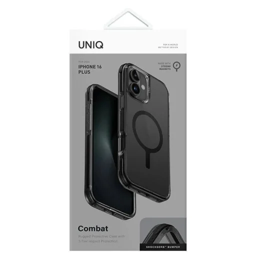 Uniq Combat iPhone 16 Plus 6.7" tok Magclick Charging fekete/karbonszálas fekete - 4