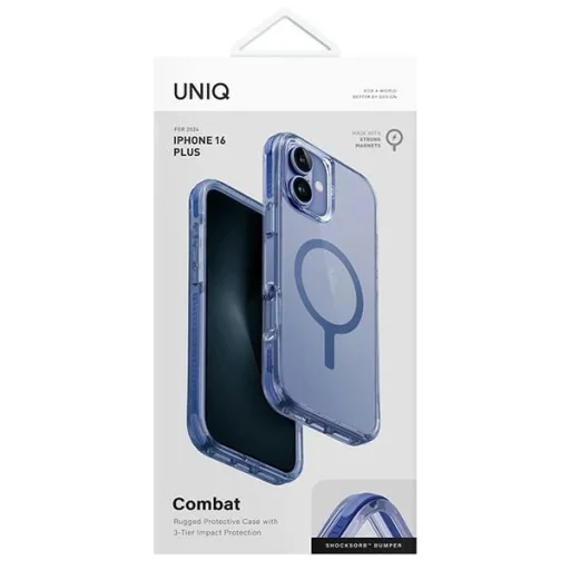 Uniq Combat iPhone 16 Plus 6,7" Magclick töltő tok kék/gyöngykék - 4