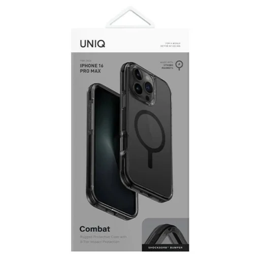 Uniq Combat iPhone 16 Pro Max 6.9" tok Magclick Charging fekete/karbon fekete - 4