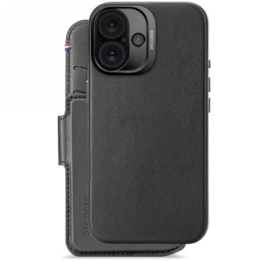 Decoded Leather Detachable Wallet MagSafe tok pénztárcával iPhone 16-hoz - Fekete - 2