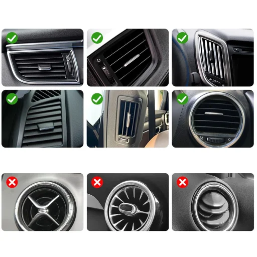 Joyroom JR-ZS392 autós telefontartó (szellőzőre erősíthető) - Fekete - 16