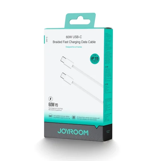 Joyroom Ben Series S-A45 USB-C / USB-C 60W Kábel 1m - Fehér - 2
