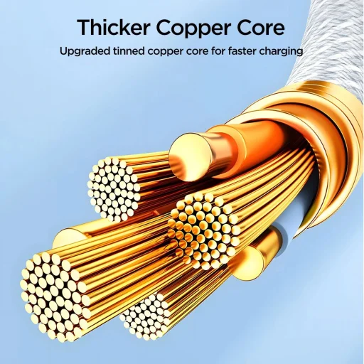 Joyroom Ben Series S-A45 USB-C / USB-C 60W Kábel 1m - Fehér - 7