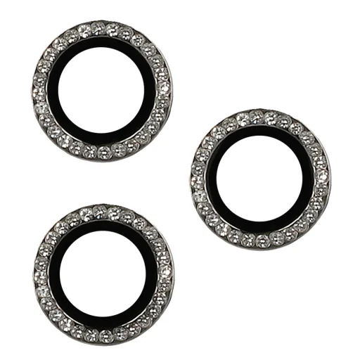 Edzett üveg HARD DIAMOND kamera (LENCSE) védő Iphone 16 Pro/16 Pro Max szürke (3 darab lencse) üvegfólia - 1