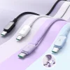 Joyroom Multi-Color Series A14 USB-A / USB-C 3A Kábel 1.2 m - Fekete thumbnail
