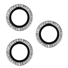 Edzett üveg HARD DIAMOND kamerához (LENCSE) iPhone 16 Pro/16 Pro Max, ezüst (3 lencse)