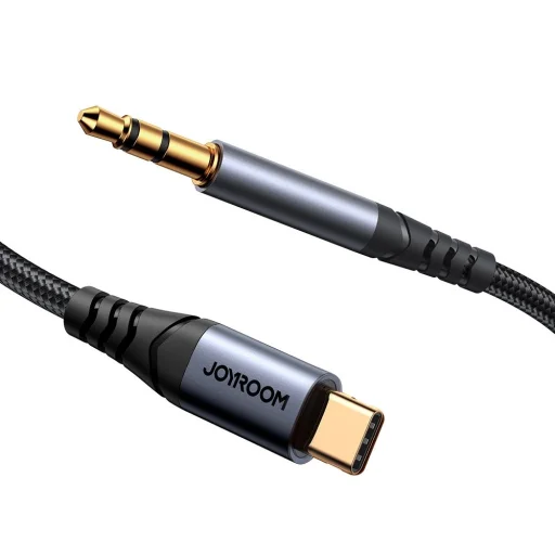 Joyroom Audio Transfer Series SY-A07 Mini Jack 3.5mm/USB-C Kábel 1.2m - Fekete - 4