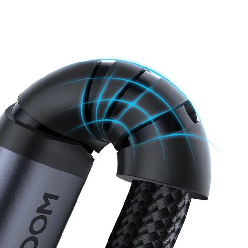 Joyroom Audio Transfer Series SY-A07 Mini Jack 3.5mm/USB-C Kábel 1.2m - Fekete - 6