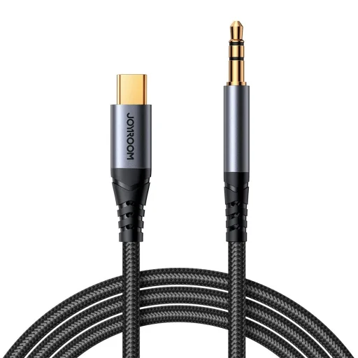 Joyroom Audio Transfer Series SY-A07 Mini Jack 3.5mm/USB-C Kábel 1.2m - Fekete - 1