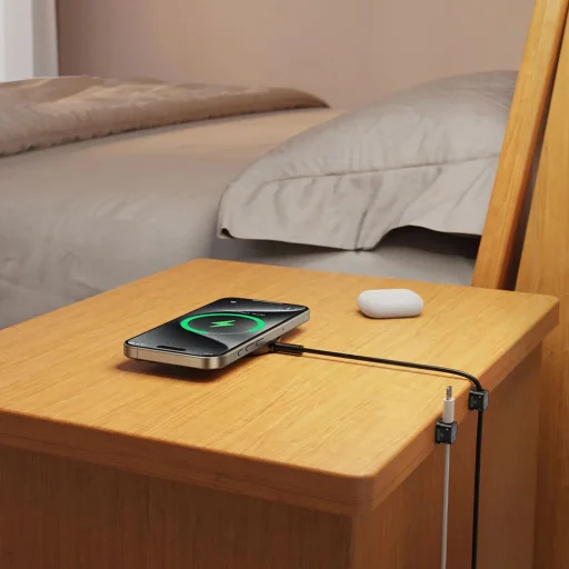 Joyroom JR-ZS368 mágneses kábelrendező – fekete (6 db) - 10