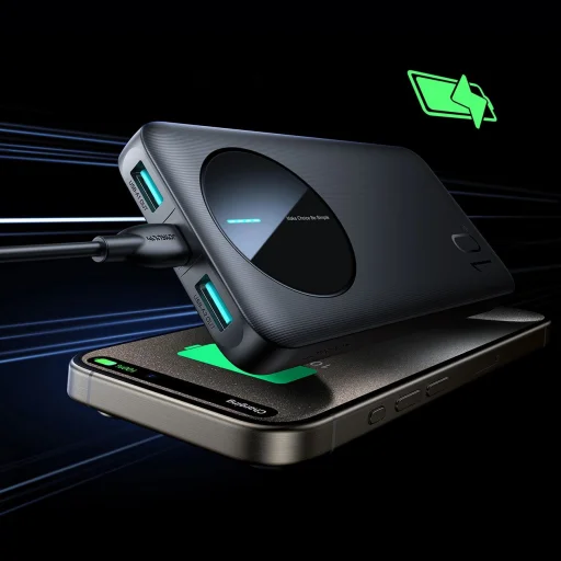 Powerbank Joyroom JR-PBF12 10000mAh 2.4A 2x USB-A 1x USB-C - fekete - 12