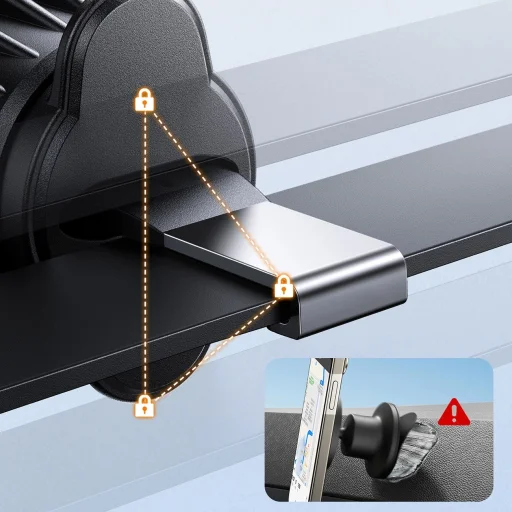 Joyroom JR-ZS406 mágneses autós telefontartó szellőzőre - fekete - 12