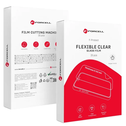 FORCELL F-PROTECT FLEXIBLE CLEAR (TPH) HD átlátszó fólia intelligens vágógéphez 196 x 125 mm (25 db/készlet) - 1