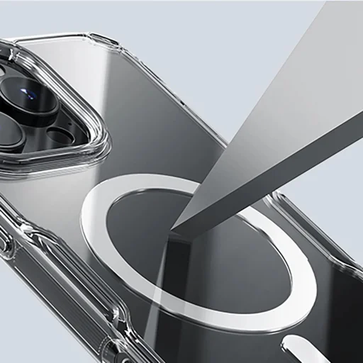 Nillkin Nature Pro mágneses tok MagSafe funkcióval iPhone 16-hoz - Átlátszó & Fehér - 10