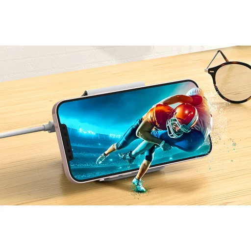 Mágneses vezeték nélküli töltőállomás, Essager, EWXCX3-NMC02, 3 az 1-ben, 15W (fehér) - 5