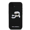  iPhone 16 Plus Fekete Karl Lagerfeld Liquid Silicone Double Heads MagSafe tok thumbnail
