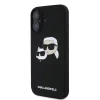  iPhone 16 Plus Fekete Karl Lagerfeld Liquid Silicone Double Heads MagSafe tok thumbnail