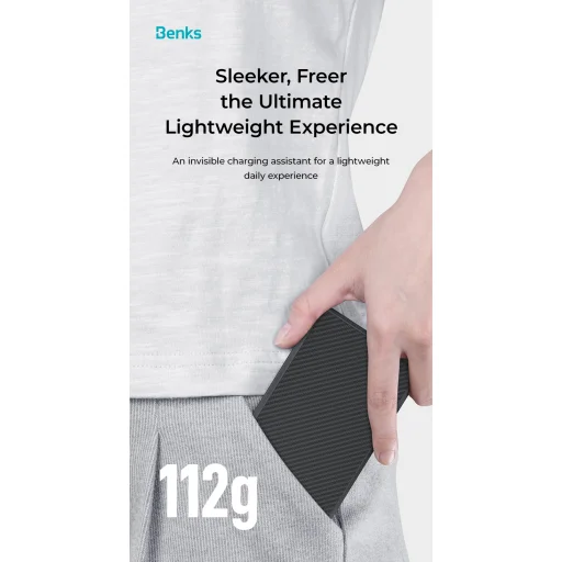 Benks Power bank 5000mAh MP15 ArmorGo - Type C - mágneses vezeték nélküli töltés fekete - 8