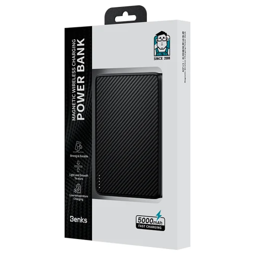 Benks Power bank 5000mAh MP15 ArmorGo - Type C - mágneses vezeték nélküli töltés fekete - 14
