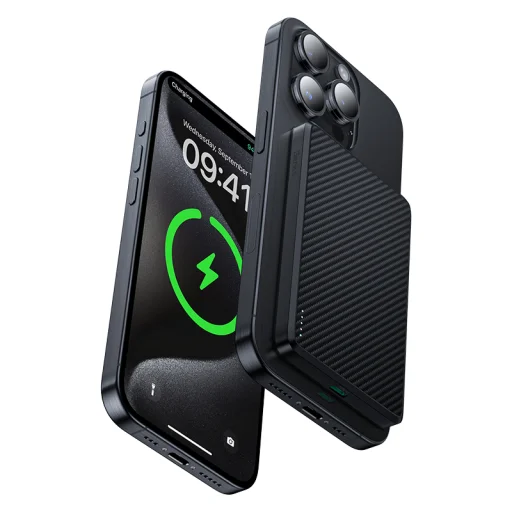 Benks Power bank 5000mAh MP15 ArmorGo - Type C - mágneses vezeték nélküli töltés fekete - 3