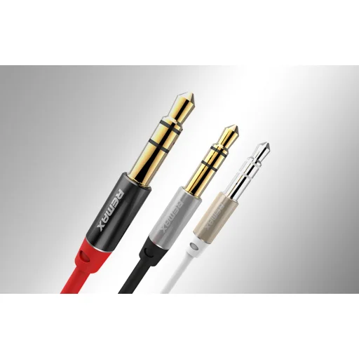 Mini jack 3.5mm AUX kábel Remax RL-L100 1m (fekete) - 2