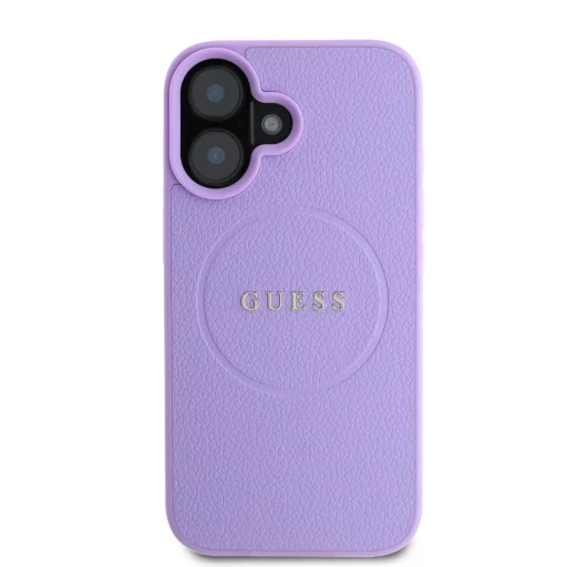  iPhone 16 lila Guess PU Grained Classic Logo MagSafe tok - 2