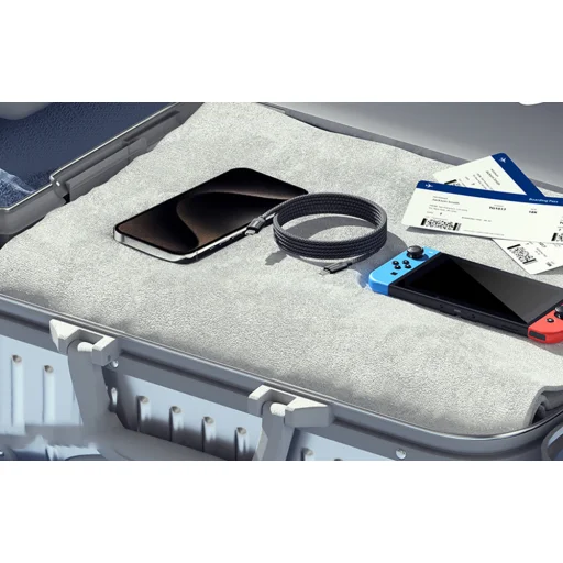 USB-C to USB-C kábel, Essager, EXCTT3-YS01-P, 240W, 1m (fekete) - 3