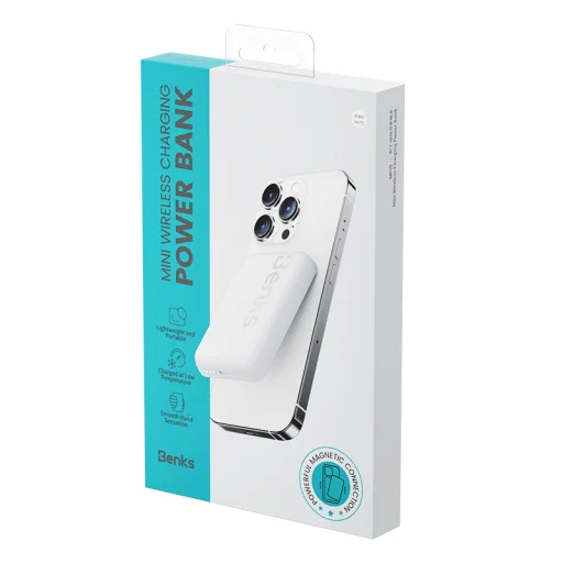 Benks Power bank 6000mAh MP10 - Type C - magnetic with induction charging blue - 7