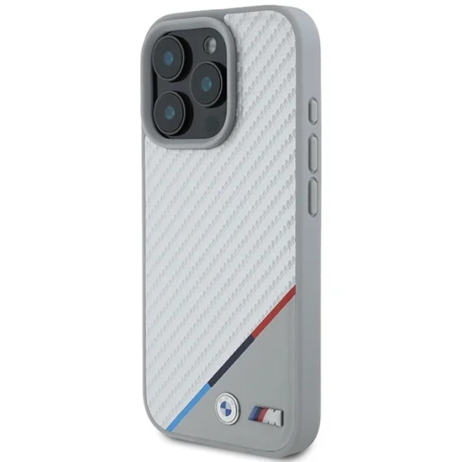 iPhone 16 Pro Max Sivé Originálne BMW M Carbon Tricolor Line Magsafe BMHMP16X23PUDTS puzdro - 2