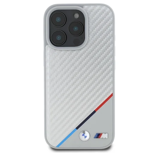 iPhone 16 Pro Max Sivé Originálne BMW M Carbon Tricolor Line Magsafe BMHMP16X23PUDTS puzdro - 3