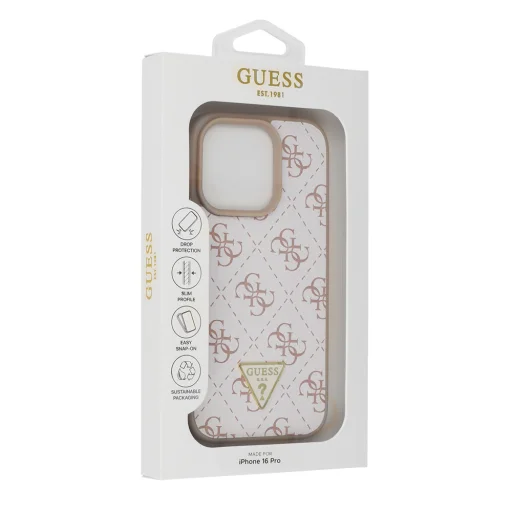  iPhone 16 fehér GUESS New 4G Triangle GUHCP16SPG4GPH tok - 1