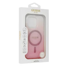  iPhone 16 rózsaszín Eredeti GUESS IML Glitter Gradient Magsafe tok GUHMP16SHGRCELP