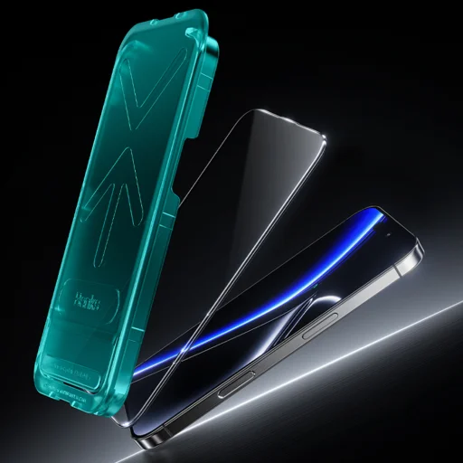 Benks edzett üveg Glass Warrior Privacy üvegfólia iPhone 16/15/14 Pro fekete - 5