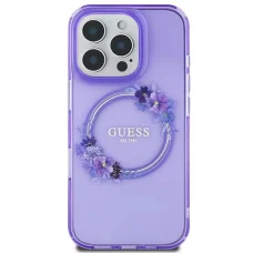  iPhone 16 lila Eredeti GUESS IML Flowers Wreath Magsafe GUHMP16SHFWFCU tok