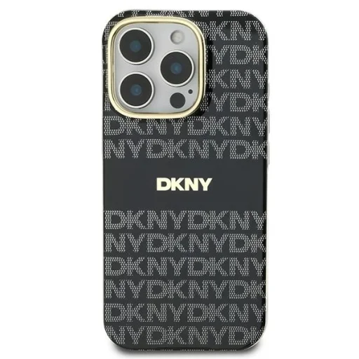  iPhone 16 Pro Max fekete Eredeti tok DKNY Repeat Textúra Minta Csíkkal DKHMP16XHRHSEK - 3