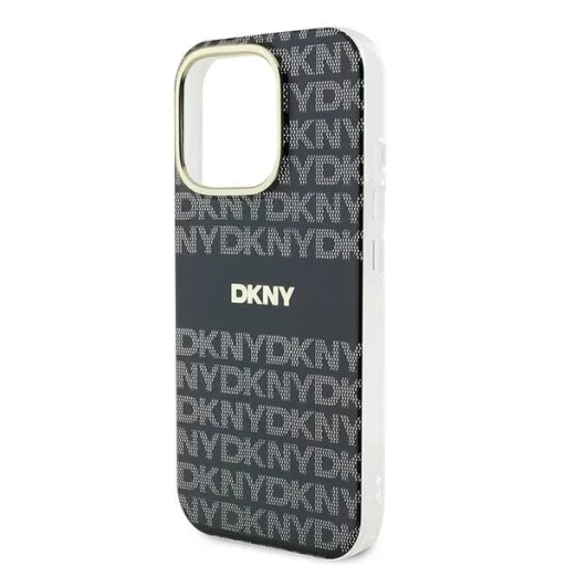  iPhone 16 Pro Max fekete Eredeti tok DKNY Repeat Textúra Minta Csíkkal DKHMP16XHRHSEK - 6