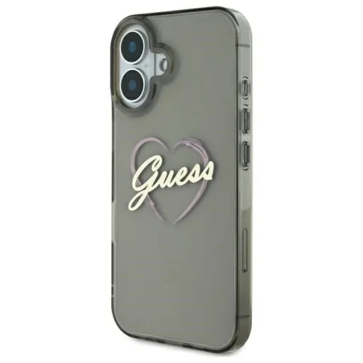  iPhone 16 fekete Eredeti GUESS IML Heart GUHCP16SHCHGSPK tok - 3
