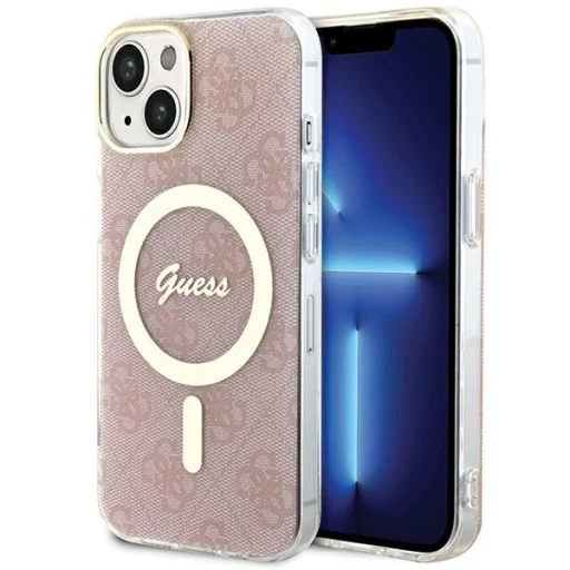  iPhone 16 Pro rózsaszín Eredeti GUESS IML 4G Magsafe GUHMP16LH4STP tok - 1