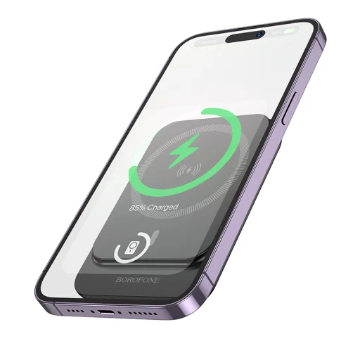 Borofone Power Bank 5000mAh BJ63 Nimble - Type C - PD 20W mágneses indukciós töltéssel fekete - 1