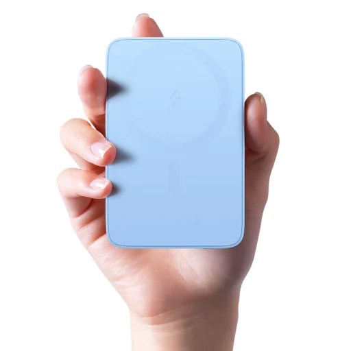 Benks Power bank 10000mAh MP07 - USB + Type C - mágneses indukciós töltéssel rózsaszín - 5