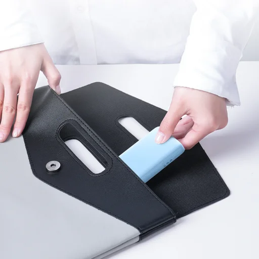 Benks Power bank 10000mAh MP07 - USB + Type C - mágneses indukciós töltéssel rózsaszín - 8