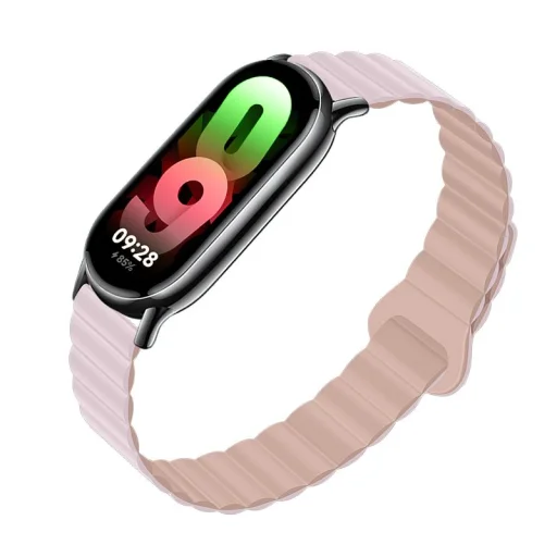 FORCELL F-DESIGN FX8 szíj Xiaomi Mi Band 8-hoz Oxford púder & rózsaszürke - 1