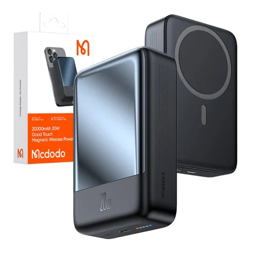 Mcdodo Mágneses Vezeték nélküli Power Bank MC-5021 20000mAh, 20W (fekete) - 5