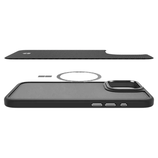  iPhone 16 Pro Max Black/Silver Spigen Enzo Aramid Mag Magsafe tok - 8
