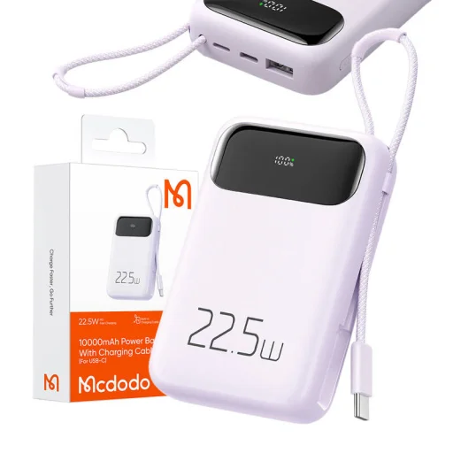 Mcdodo Power Bank MC-3245 10000mAh, 22.5W, C típusú (lila) - 2