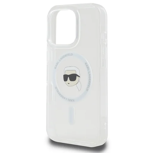  iPhone 16 Pro Max Átlátszó Karl Lagerfeld IML Karl Head Metal Frame MagSafe tok - 6