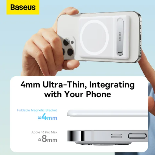 Baseus Foldable Magnetic Bracket (LUXZ010002) - Fehér tok - 15