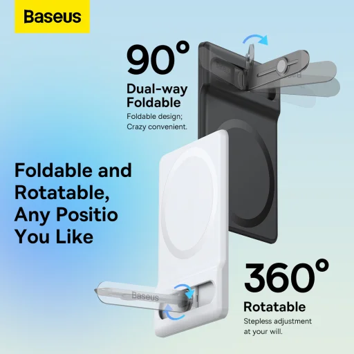 Baseus Foldable Magnetic Bracket (LUXZ010002) - Fehér tok - 16