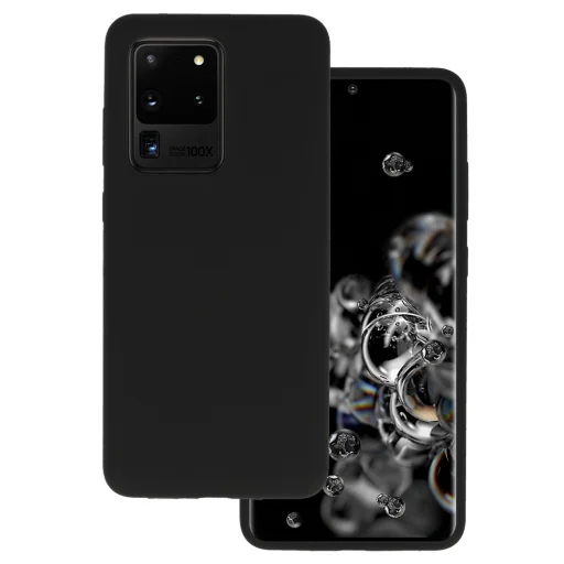 Silicone Lite tok Samsung Galaxy S20 Ultra fekete - 1