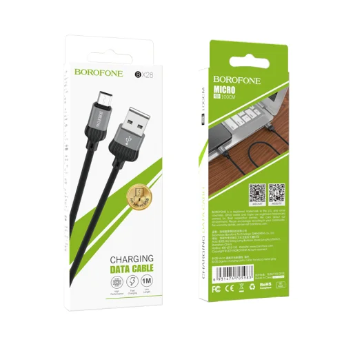 Borofone BX28 méltóság - USB-ről Micro USB-re - 2,4A 1 méter szürke - 4